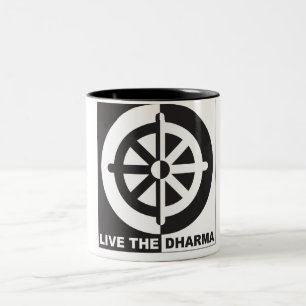 Leben das Dharma Zweifarbige Tasse