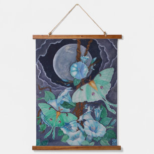 Leben der Luna Wandteppich Mit Holzrahmen