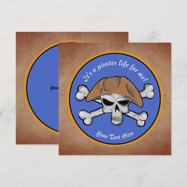 Leben der Piraten für mich Einladung (Vorne/Hinten)