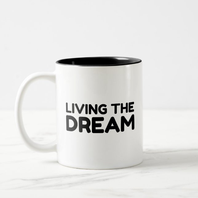 LEBEN DES DREAMS ZWEIFARBIGE TASSE (Links)