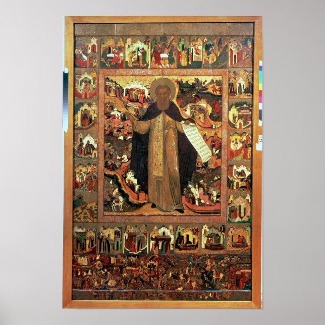 Leben des hl. Sergius von Radonesh, 1640er Poster (Vorne)