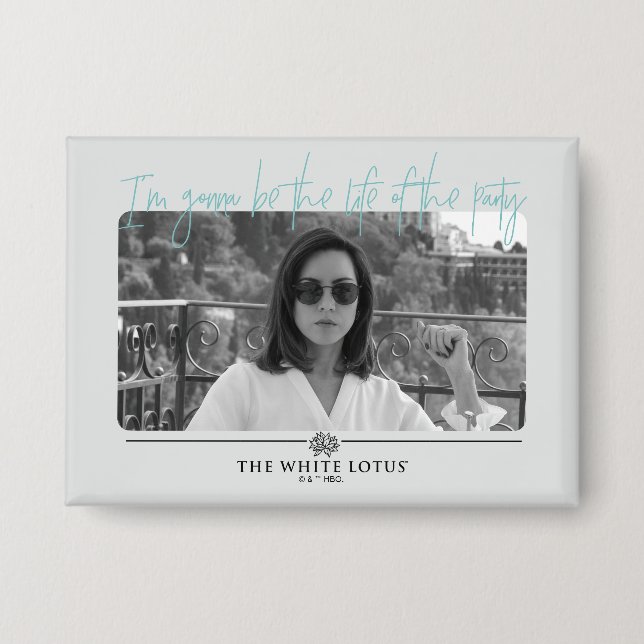Leben des Party - Der weiße Lotus Button (Vorderseite)