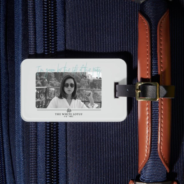 Leben des Party - Der weiße Lotus Gepäckanhänger (Vorderseite Insitu 4)