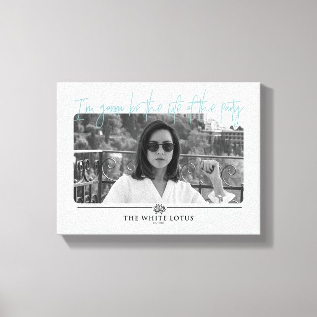 Leben des Party - Der weiße Lotus Leinwanddruck (Vorderseite)