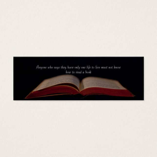 Leben durch Bücher Lesezeichen (Vorderseite)