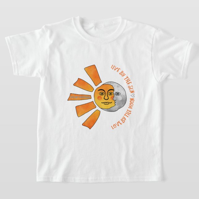 Leben durch die Sonne Liebe am Mond T-Shirt (Ablage )