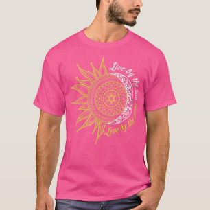 Leben durch die Sonne Liebe durch den Mond Hippie  T-Shirt