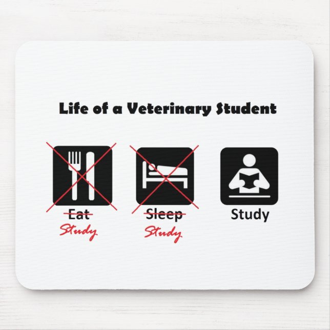 Leben einer Tierarzt-Studenten-Mausunterlage Mousepad (Vorne)