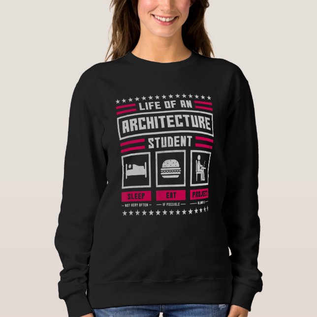 Leben eines Architekturstudenten Sweatshirt (Vorderseite)