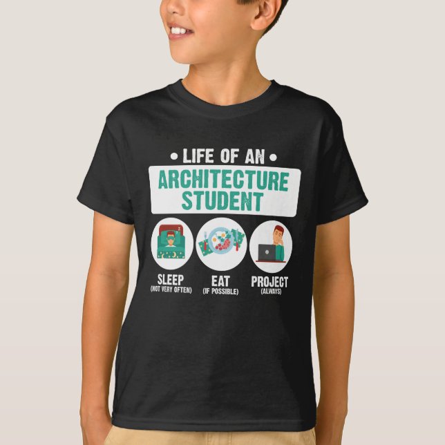 Leben eines Architekturstudenten T-Shirt (Vorderseite)