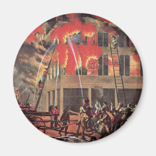 Leben eines Feuerwehrmanns, Feuerbrand für Vintage Magnet