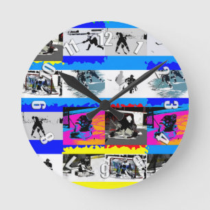 Leben eines Hockeyspielers - Eishockey Runde Wanduhr