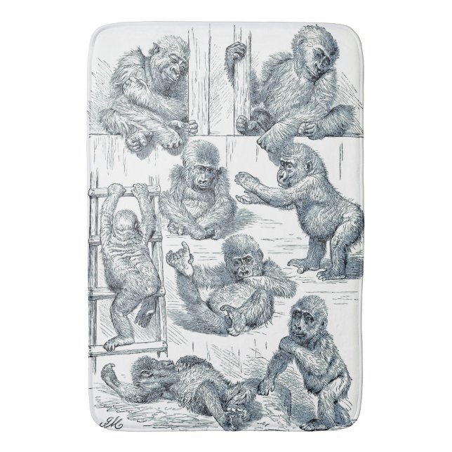 Leben eines jungen Gorillas Badematte (Vorderseite Vertikal)