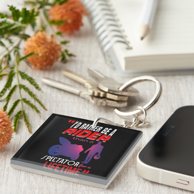 Leben eines Motorradfahrers: Fahren, nicht beobach Schlüsselanhänger (Vorderseite rechts)