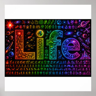 Leben eines Starkind Weltraumthemen-Print aus Fo Poster