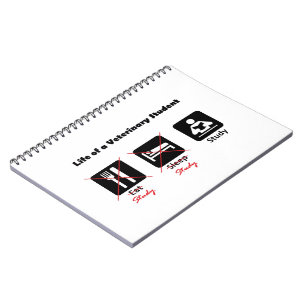 Leben eines Tierarzt-Studenten-Notizbuches Notizblock