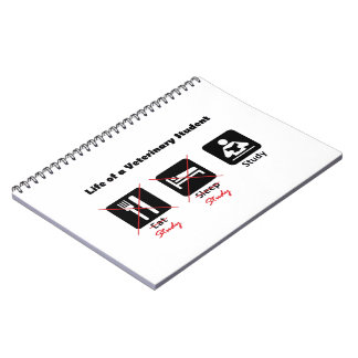 Leben eines Tierarzt-Studenten-Notizbuches Notizblock