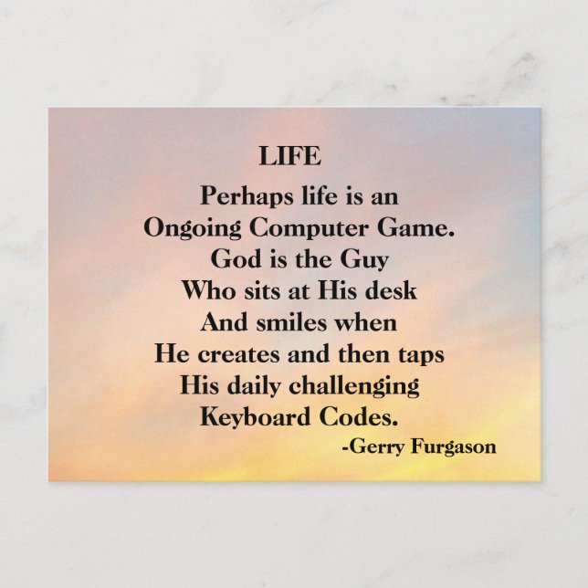 LEBEN FEIERTAGSPOSTKARTE (Vorderseite)