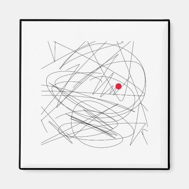 Leben. Fokus. Abstrakt Art Minimalismus Magnet (Vorne)
