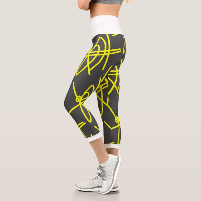 Leben. Fokus. Abstrakte Art Minimalismus Leggings (Links)