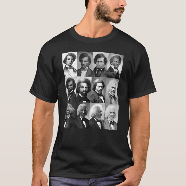 Leben Frederick Douglass Vintage Schwarze Geschich T-Shirt (Vorderseite)
