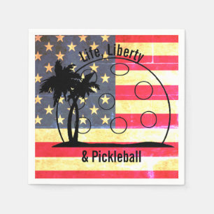 Leben Freiheit & Pickleball USA Serviette