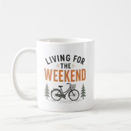 Leben für das Wochenende Bike-Abenteuer Outdoor Kaffeetasse
