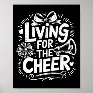 Leben für den Jubel, jubelnde Cheerleader Cheer Poster