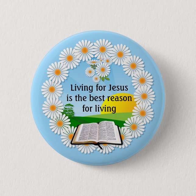 Leben für Jesus Button (Vorderseite)