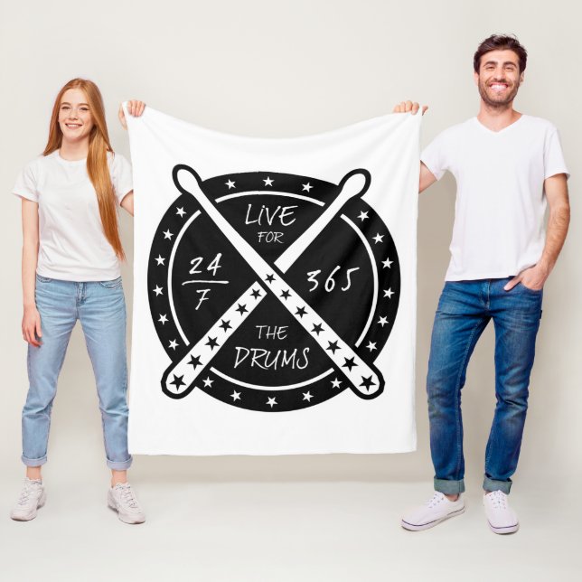 Leben für Trommeln Fleecedecke (Beispiel)