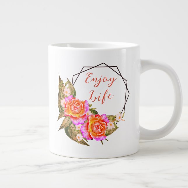 Leben genießen Jumbo-Tasse (Rechts)