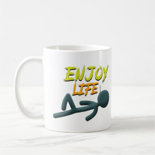 Leben genießen kaffeetasse