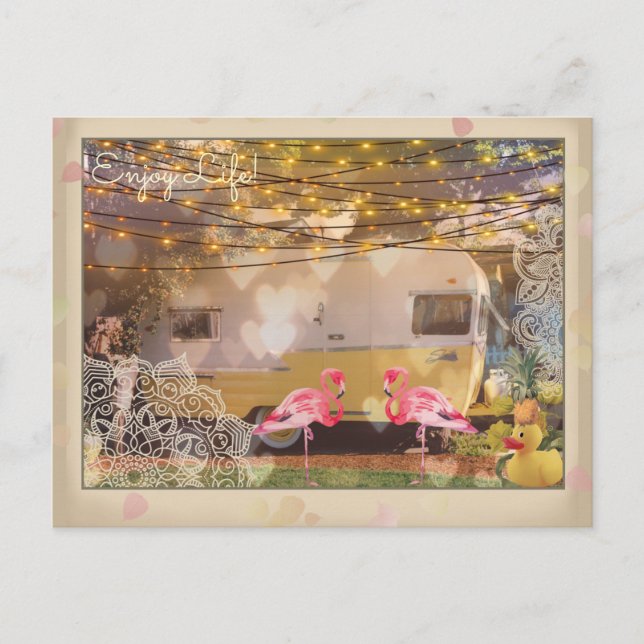 Leben genießen postkarte (Vorderseite)