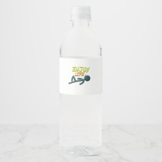 Leben genießen wasserflaschenetikett