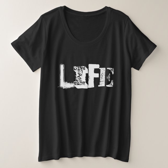 Leben geschieht große größe T-Shirt (Design vorne)