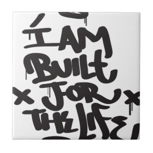 Leben-Graffiti Fliese