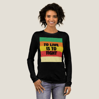 Leben heißt kämpfen - Retro Streifen Inspiration Tri-Blend Shirt