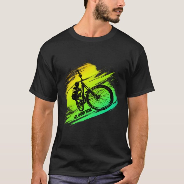 Leben hinter Bars Geschenk Idee zum Färben von BMX T-Shirt (Vorderseite)