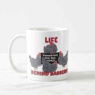 Leben hinter den Stürmen (Barred Plymouth Rock Hen Kaffeetasse