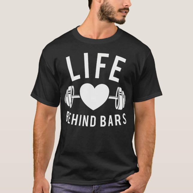 Leben hinter Gittern - Fitnessstudio Krafttraining T-Shirt (Vorderseite)