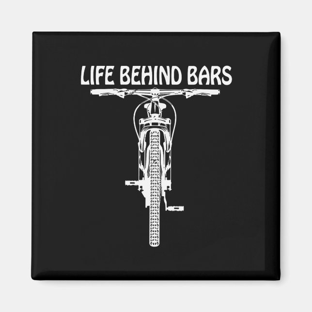 Leben hinter Rs Männer Frauen Bergfahren Mountainb Magnet (Vorne)