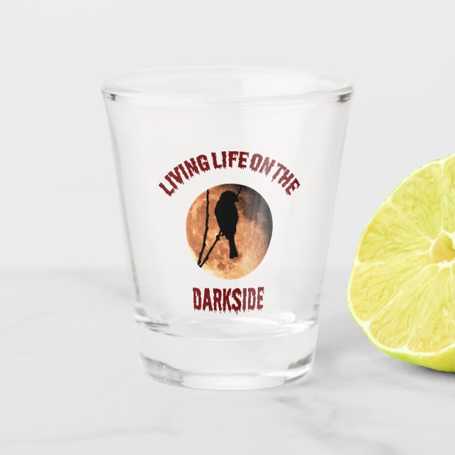 Leben im Dunkeln Schnapsglas (Vorderseite)