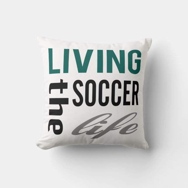 Leben im Fußball Kissen (Vorderseite)