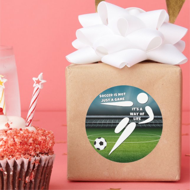 Leben im Fußball Runder Aufkleber (Party)