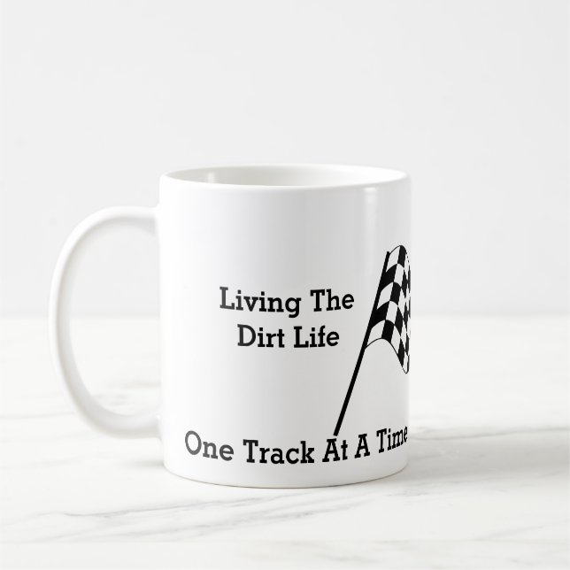 Leben im schmutzigen Leben Kaffeetasse (Links)