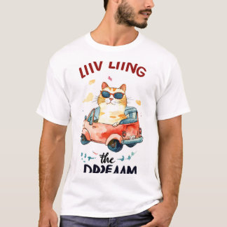 Leben im Traum: Chubby Cat in Tiny Car - Waterco T-Shirt