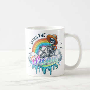 Leben im Traum - Skelett Kaffeetasse