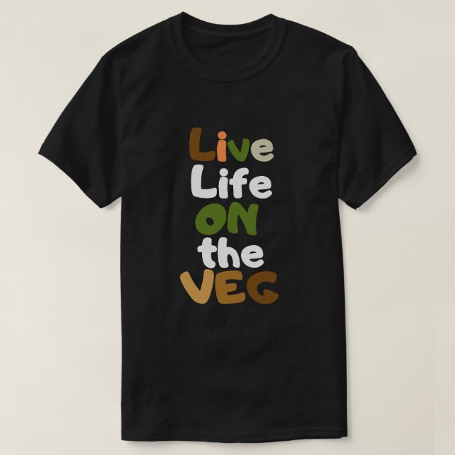 Leben im Veg-Shirt T-Shirt (Design vorne)
