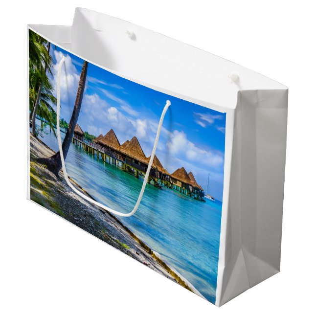 Leben im Wasser Große Geschenktüte (Vorderseite Schrägansicht)