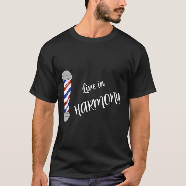 Leben in Barbershop Harmony - Kissen werfen T-Shirt (Vorderseite)